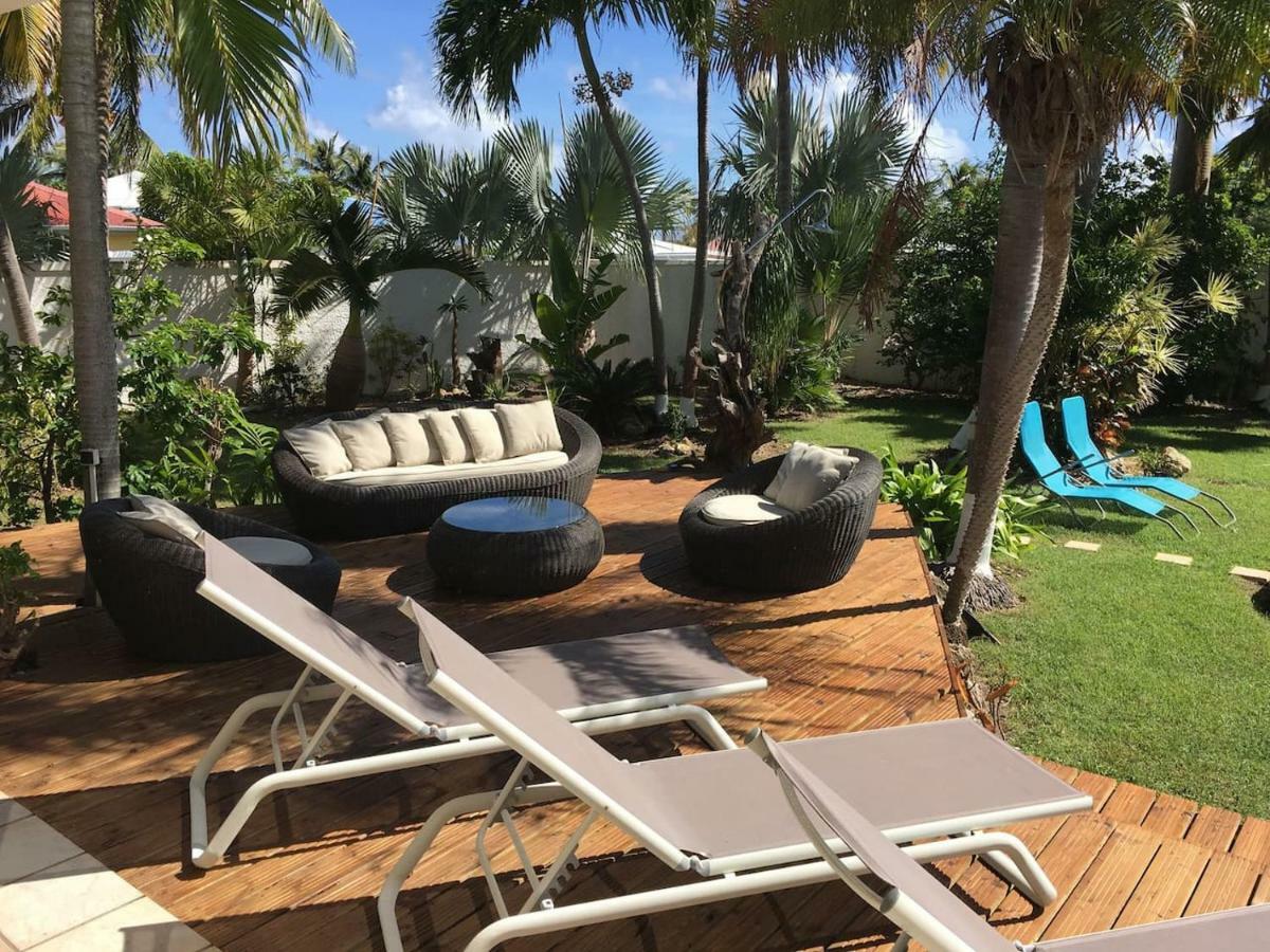 Villa Iguanou Et Piscine En Bord De Mer Proche Plages Marina Et Golf Saint-Francois  Bagian luar foto