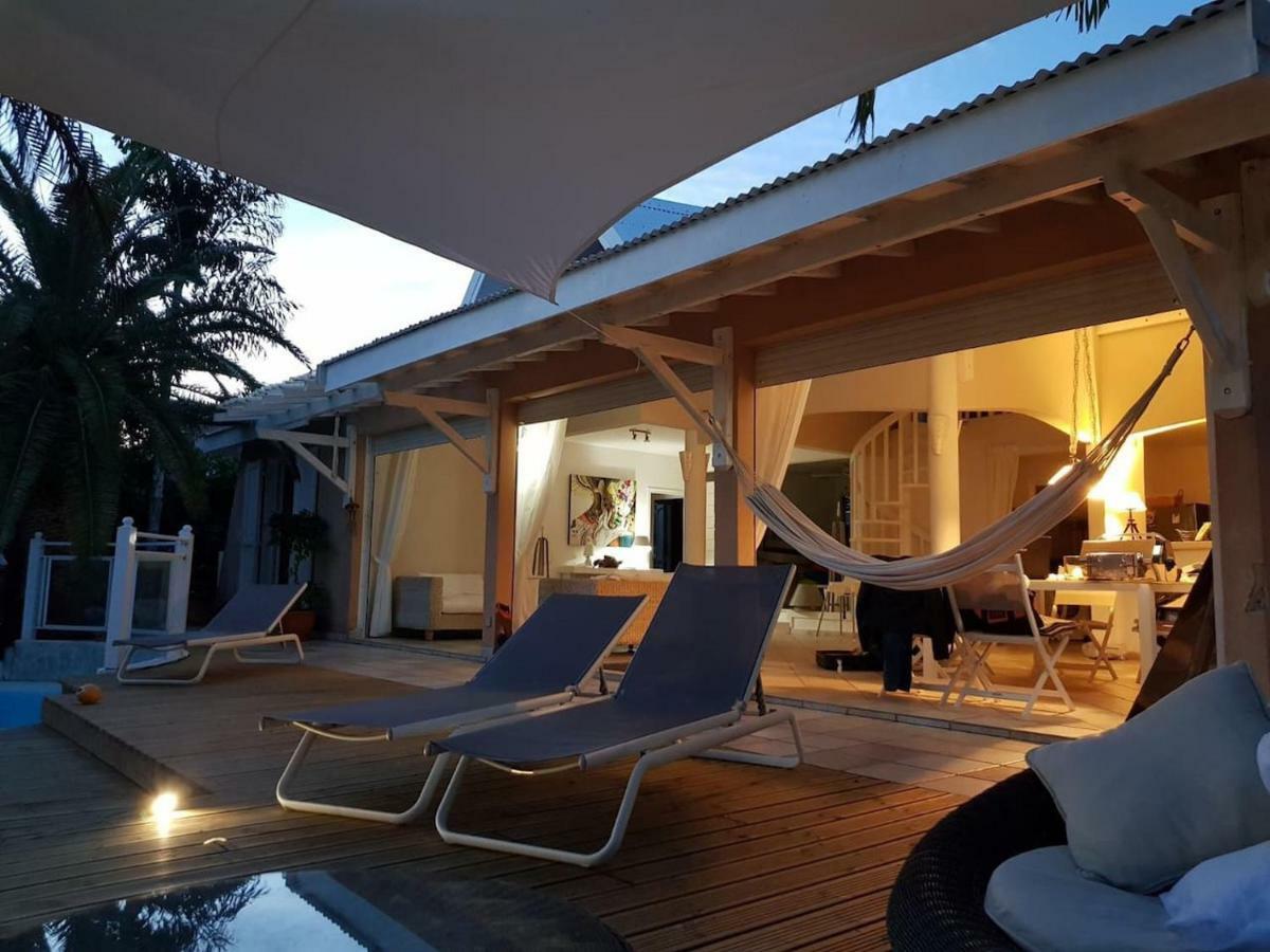 Villa Iguanou Et Piscine En Bord De Mer Proche Plages Marina Et Golf Saint-Francois  Bagian luar foto