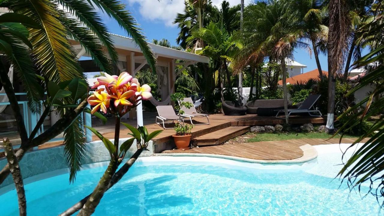 Villa Iguanou Et Piscine En Bord De Mer Proche Plages Marina Et Golf Saint-Francois  Bagian luar foto